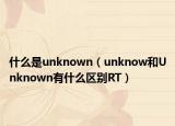 什么是unknown（unknow和Unknown有什么區(qū)別RT）