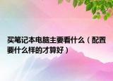 買筆記本電腦主要看什么（配置要什么樣的才算好）
