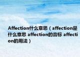 Affection什么意思（affection是什么意思 affection的音標 affection的用法）