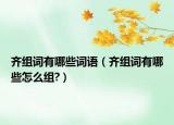 齊組詞有哪些詞語（齊組詞有哪些怎么組?）