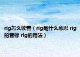 rig怎么讀音（rig是什么意思 rig的音標(biāo) rig的用法）