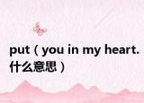 put（you in my heart.什么意思）