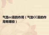 氣墊cc霜的作用（氣墊CC霜的作用有哪些）