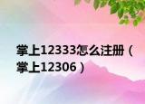 掌上12333怎么注冊(cè)（掌上12306）