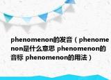 phenomenon的發(fā)音（phenomenon是什么意思 phenomenon的音標(biāo) phenomenon的用法）