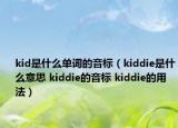 kid是什么單詞的音標（kiddie是什么意思 kiddie的音標 kiddie的用法）