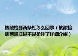 核酸檢測兩條杠怎么回事（核酸檢測兩道杠是不是確診了詳細(xì)介紹）