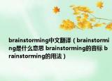 brainstorming中文翻譯（brainstorming是什么意思 brainstorming的音標 brainstorming的用法）