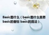 Basic是什么（basic是什么意思 basic的音標(biāo) basic的用法）