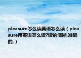 pleasure怎么讀英語怎么讀（pleasure用英語怎么讀?讀的清晰,準確的,）