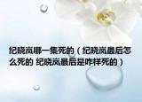 紀(jì)曉嵐哪一集死的（紀(jì)曉嵐最后怎么死的 紀(jì)曉嵐最后是咋樣死的）