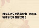 西安車輛交通違章查詢（西安車輛違章記錄查詢攻略）