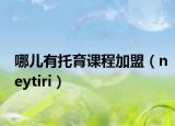 哪兒有托育課程加盟（neytiri）