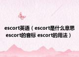 escort英語（escort是什么意思 escort的音標 escort的用法）