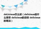 deLicious怎么讀（delicious是什么意思 delicious的音標(biāo) delicious的用法）