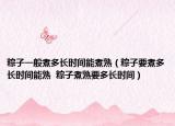 粽子一般煮多長(zhǎng)時(shí)間能煮熟（粽子要煮多長(zhǎng)時(shí)間能熟  粽子煮熟要多長(zhǎng)時(shí)間）