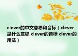 clever的中文意思和音標(biāo)（clever是什么意思 clever的音標(biāo) clever的用法）