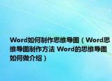 Word如何制作思維導(dǎo)圖（Word思維導(dǎo)圖制作方法 Word的思維導(dǎo)圖如何做介紹）