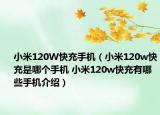 小米120W快充手機(jī)（小米120w快充是哪個手機(jī) 小米120w快充有哪些手機(jī)介紹）