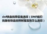 dnf鐵血統(tǒng)帥裝備選擇（DNF暗刃統(tǒng)御者鐵血統(tǒng)帥附魔寶珠怎么選擇）