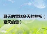 夏天的雪糕冬天的棉襖（夏天的雪）