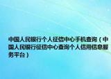 中國人民銀行個(gè)人征信中心手機(jī)查詢（中國人民銀行征信中心查詢個(gè)人信用信息服務(wù)平臺(tái)）