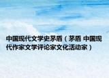 中國現(xiàn)代文學(xué)史茅盾（茅盾 中國現(xiàn)代作家文學(xué)評論家文化活動家）