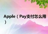 Apple（Pay支付怎么用）