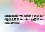 standard是什么意思?。╯tandard是什么意思 standard的音標(biāo) standard的用法）