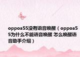 oppoa55沒有語(yǔ)音喚醒（oppoa55為什么不能語(yǔ)音喚醒 怎么喚醒語(yǔ)音助手介紹）