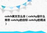 catch英文怎么念（catchy是什么意思 catchy的音標(biāo) catchy的用法）