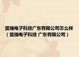 雷瑞電子科技廣東有限公司怎么樣（雷瑞電子科技 廣東有限公司）