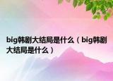 big韓劇大結(jié)局是什么（big韓劇大結(jié)局是什么）