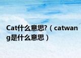 Cat什么意思?（catwang是什么意思）