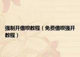 強(qiáng)制開借唄教程（免費(fèi)借唄強(qiáng)開教程）
