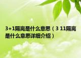 3+1隔離是什么意思（3 11隔離是什么意思詳細(xì)介紹）
