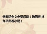 借壽陰全文免費閱讀（借陰壽 林九平所著小說）