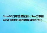 3mn95口罩型號(hào)區(qū)別（3m口罩和n95口罩的區(qū)別在哪里詳細(xì)介紹）