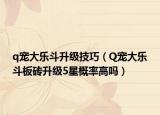 q寵大樂斗升級技巧（Q寵大樂斗板磚升級5星概率高嗎）