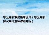 怎么判斷羅漢果壞沒壞（怎么判斷羅漢果壞沒壞詳細介紹）