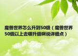 魔獸世界怎么升到50級（魔獸世界50級以上去哪升級啊說詳細(xì)點）