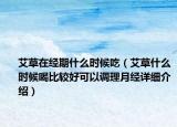艾草在經(jīng)期什么時候吃（艾草什么時候喝比較好可以調(diào)理月經(jīng)詳細介紹）