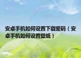 安卓手機(jī)如何設(shè)置下載密碼（安卓手機(jī)如何設(shè)置壁紙）