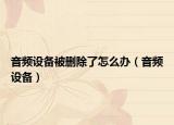 音頻設(shè)備被刪除了怎么辦（音頻設(shè)備）
