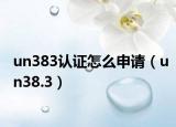 un383認證怎么申請（un38.3）
