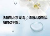 沈陽到北京 動車（請問北京到沈陽的動車組）