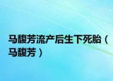 馬馥芳流產(chǎn)后生下死胎（馬馥芳）