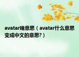 avatar啥意思（avatar什么意思變成中文的意思?）