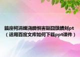 鎬庢牱涓嬭澆鐧懼害鏂囧簱鐨刾pt（運用百度文庫如何下載ppt課件）