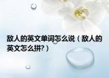 敵人的英文單詞怎么說（敵人的英文怎么拼?）